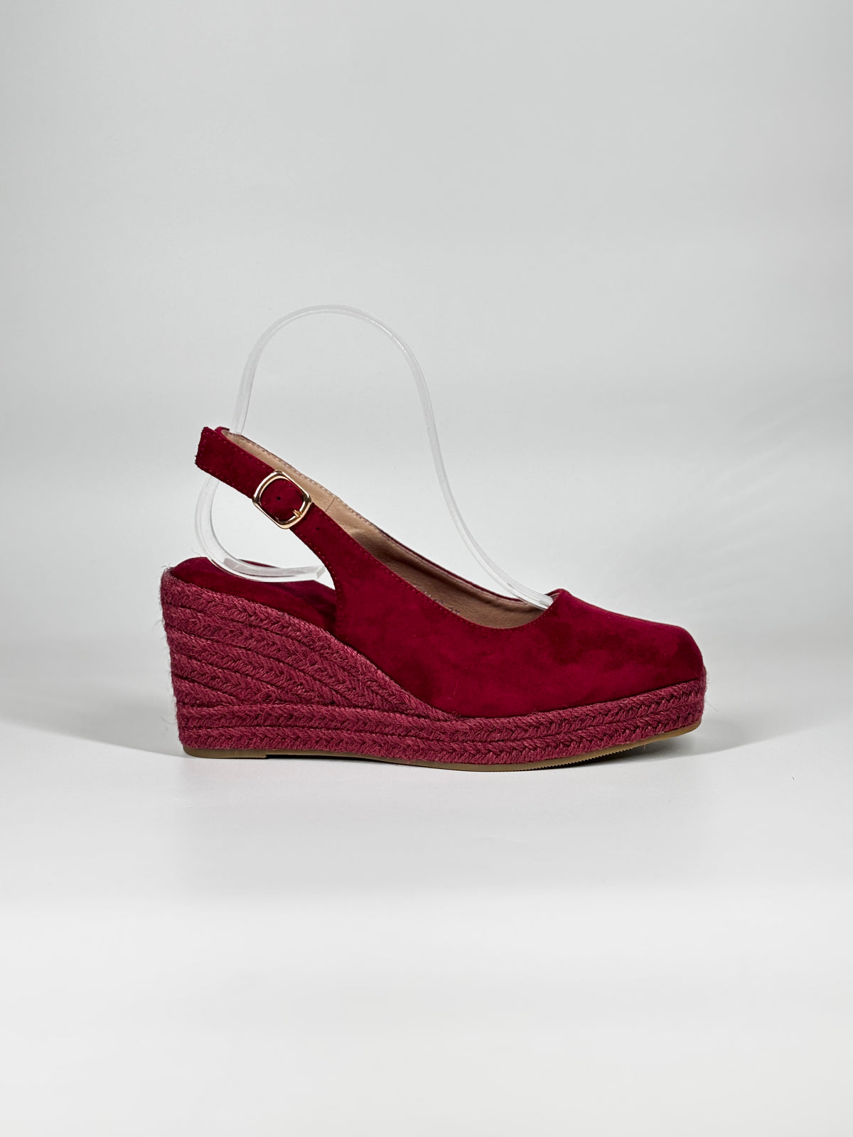 Espadrillas con Zeppa in Suede – Bordeaux