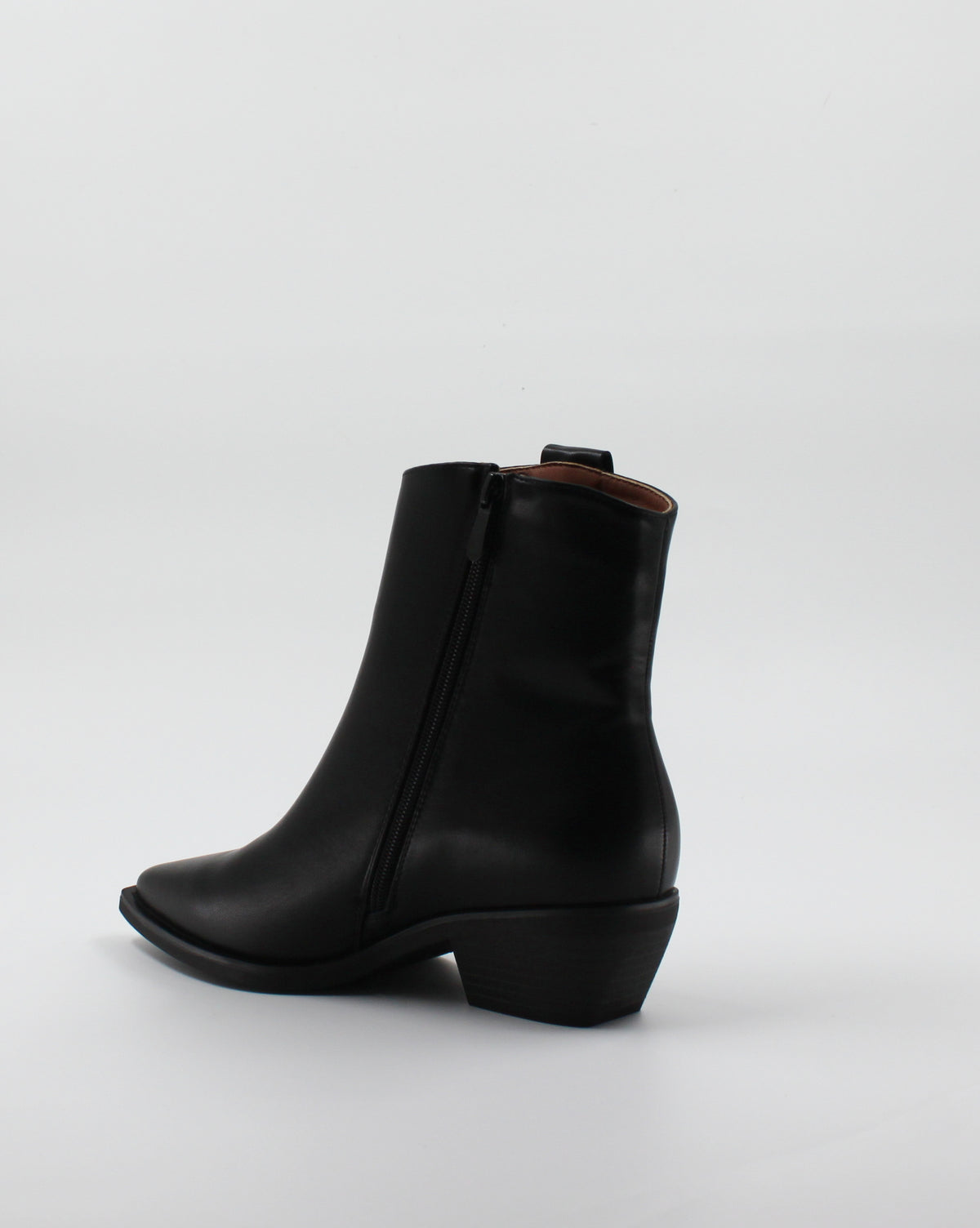 Stivaletto Camperos Texano in Ecopelle Liscia Nero