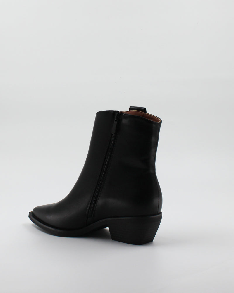 Stivaletto Camperos Texano in Ecopelle Liscia Nero