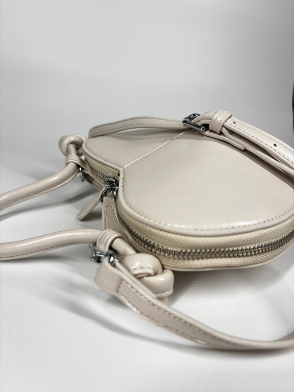 Mini Bag a Cuore in ecopelle - Bianco