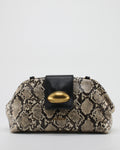 Borsa Clutch Giò Cellini con Dettaglio Gioiello Dorato e Tracolla - Pitonata