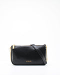 Pochette Giò Cellini Effetto Vintage con Tracolla a Catena Dorata - Nero