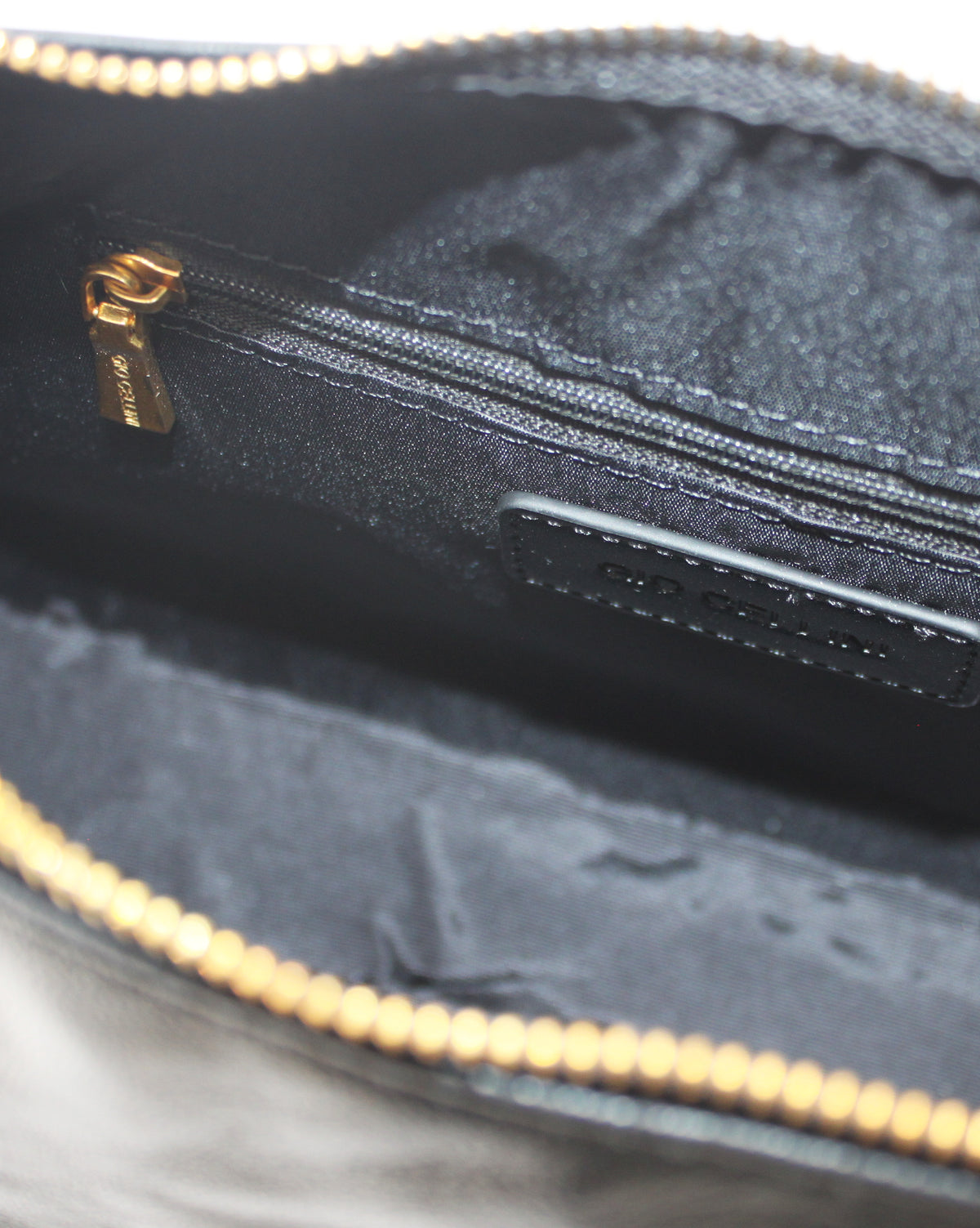 Borsa Maxi Pochette Giò Cellini Nera Vintage con Fascia Catena e Tracolla