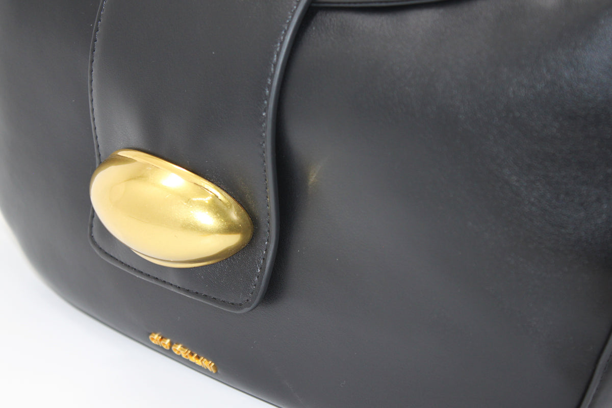 Borsa a Spalla  Giò Cellini Nera in Ecopelle Liscia con Manico Regolabile
