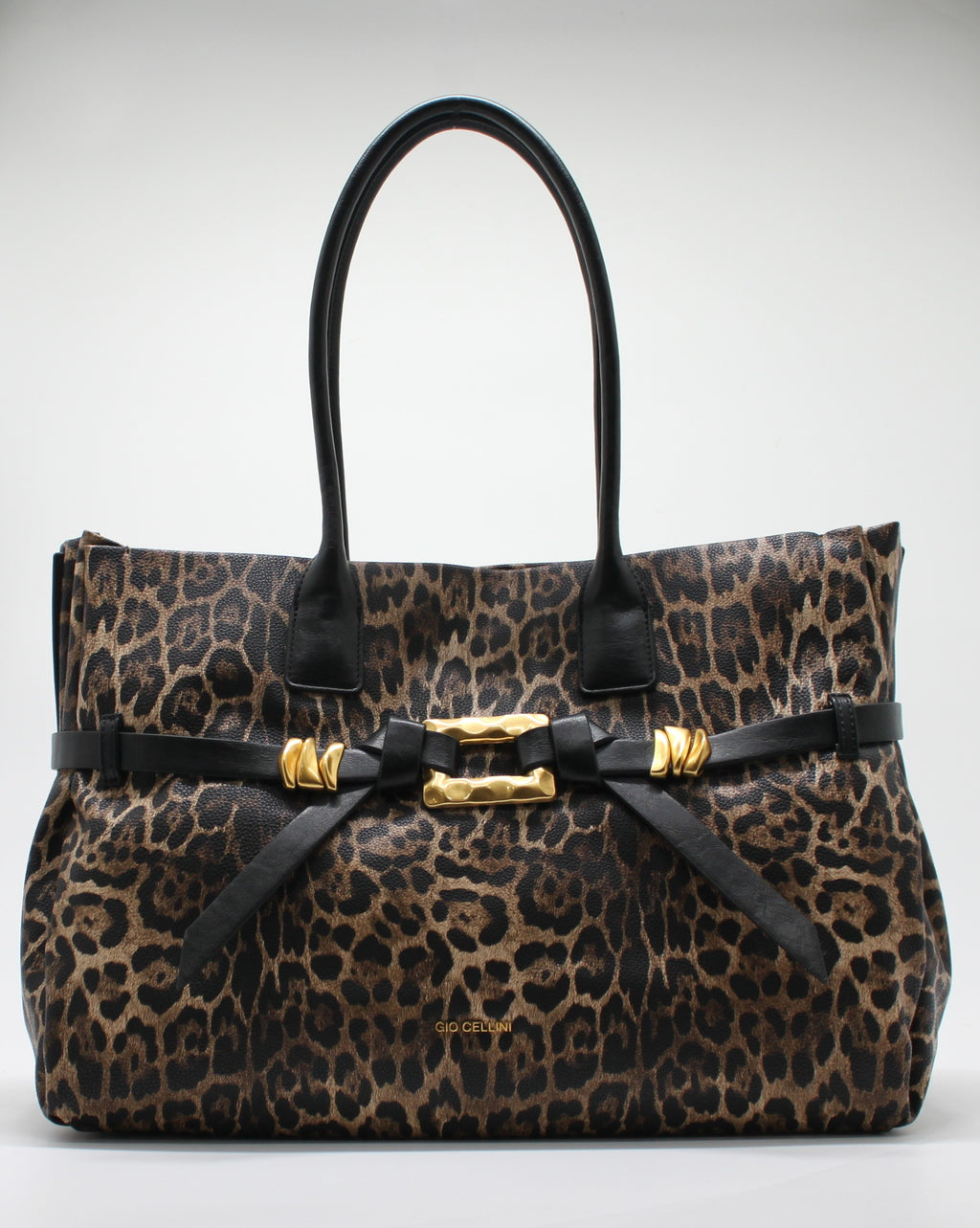Borsa Maxi Giò Cellini con Cinturino e Dettagli Gold - Maculata