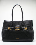Borsa Maxi Giò Cellini con Cinturino e Dettagli Gold - Nero
