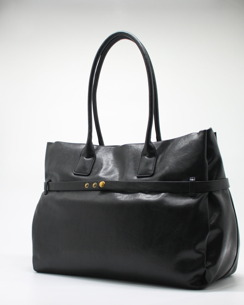 Borsa Maxi Giò Cellini con Cinturino e Dettagli Gold - Nero