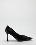 Scarpa Decolleté Classica a Punta con Tacco Scultura- Nero