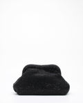 Clutch Gioiello in Strass con Tracolla Argento - Nero (Copia)