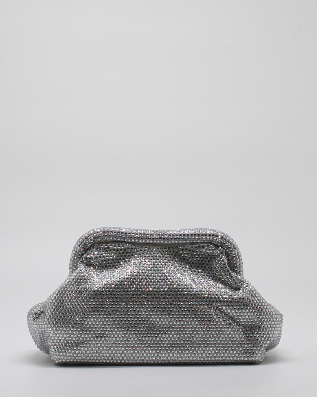Clutch Gioiello in Strass con Tracolla Argento - Silver (Copia)