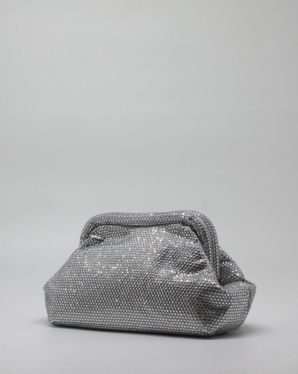 Clutch Gioiello in Strass con Tracolla Argento - Silver (Copia)