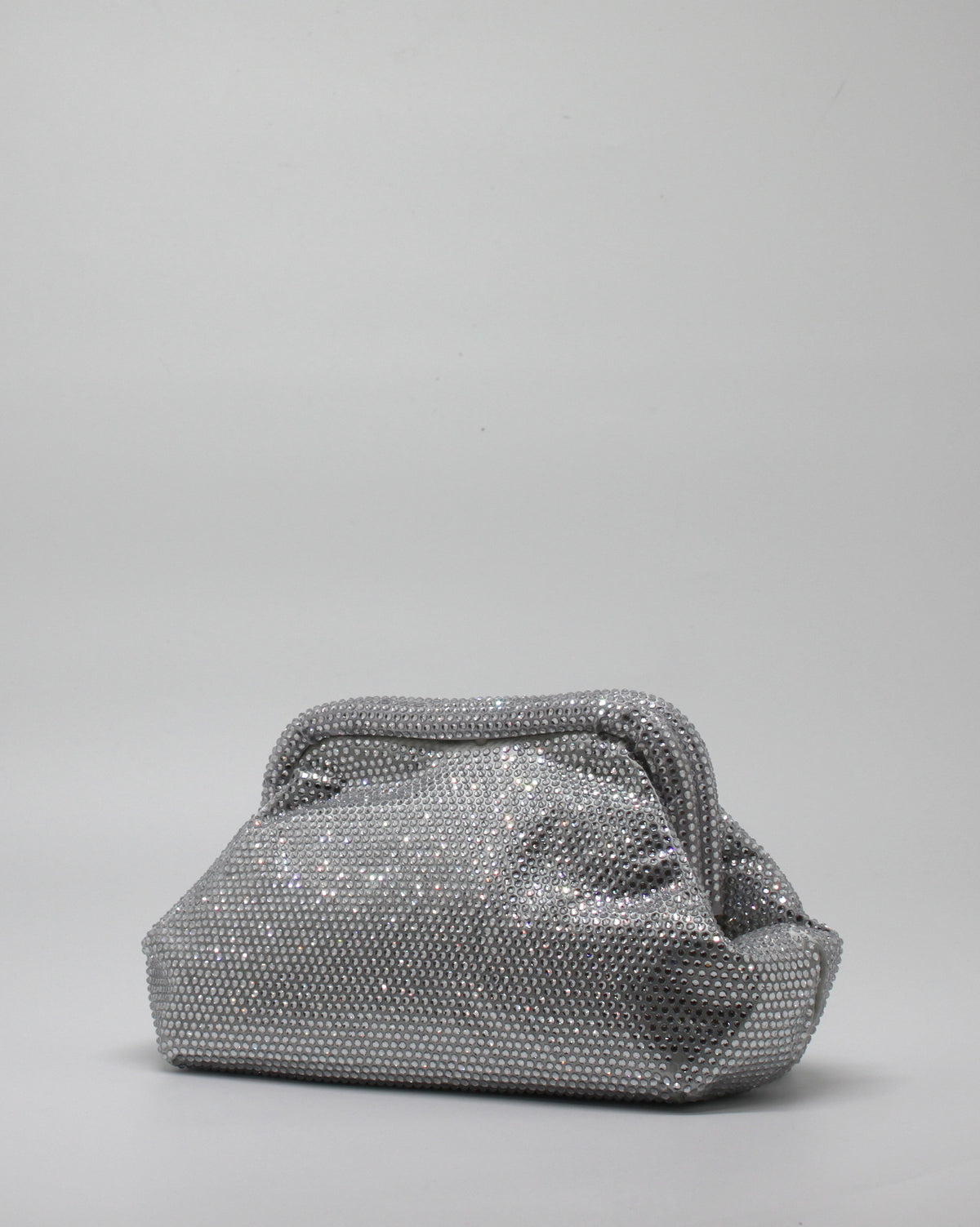 Clutch Gioiello in Strass con Tracolla Argento - Silver (Copia)