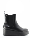 Stivaletto Chelsea con Zeppa Platform e Zip - Nero