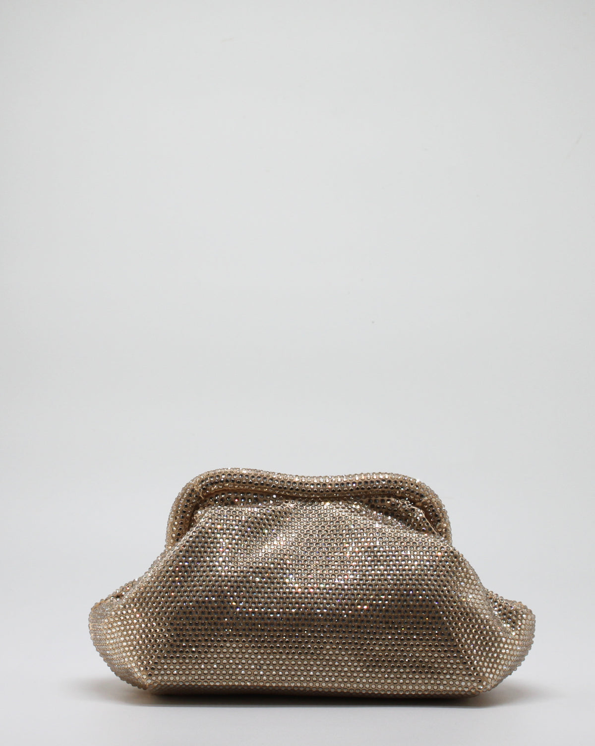 Clutch Gioiello in Strass con Tracolla Oro - Oro