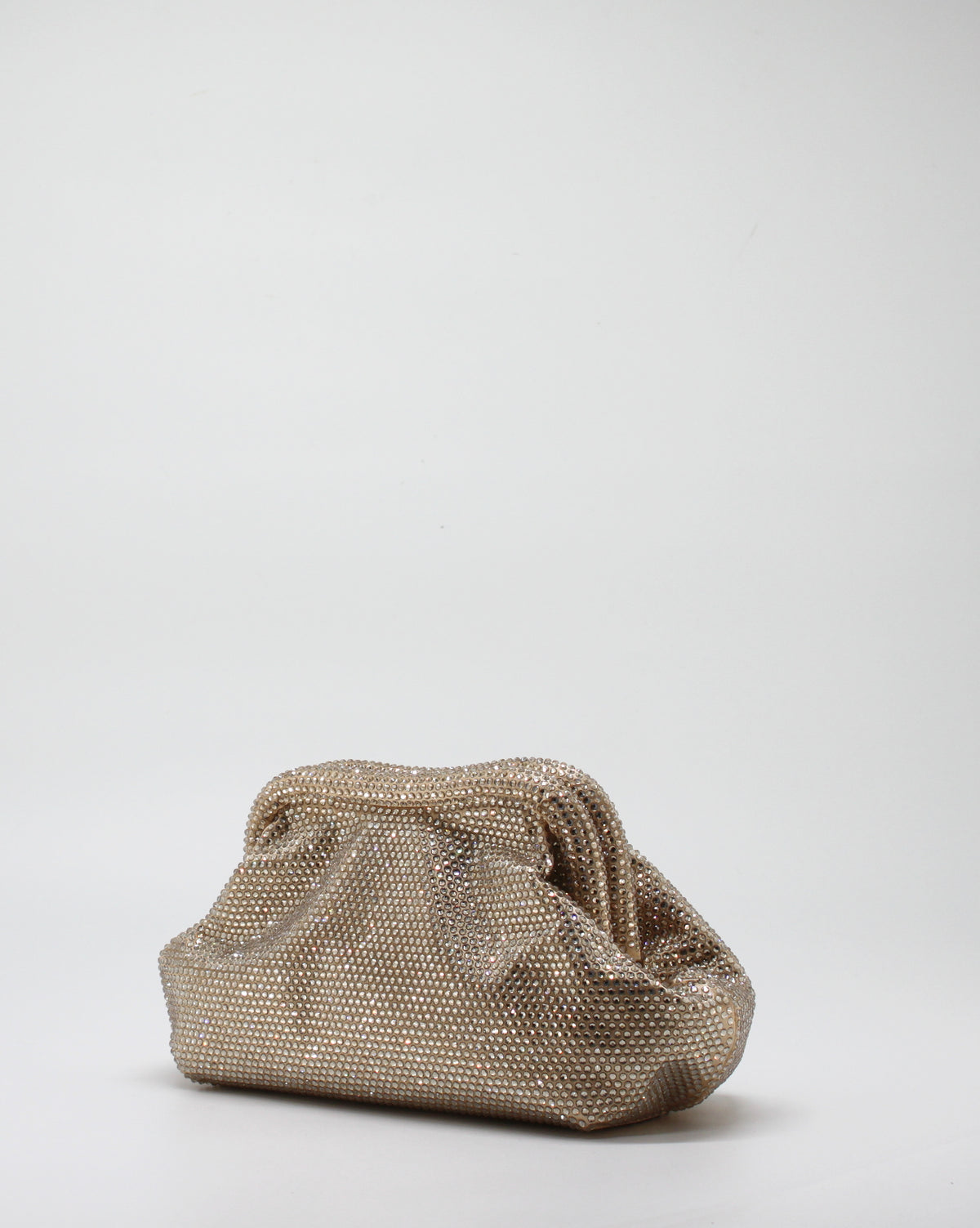 Clutch Gioiello in Strass con Tracolla Oro - Oro