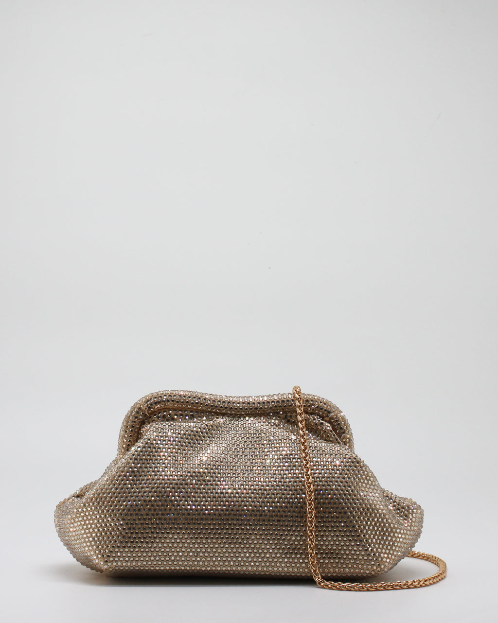 Clutch Gioiello in Strass con Tracolla Oro - Oro