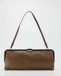 Borsa a Tracolla con Chiusura a Clic-Clac e Catena - Khaki