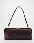 Borsa a Tracolla con Chiusura a Clic-Clac e Catena - Bordeaux