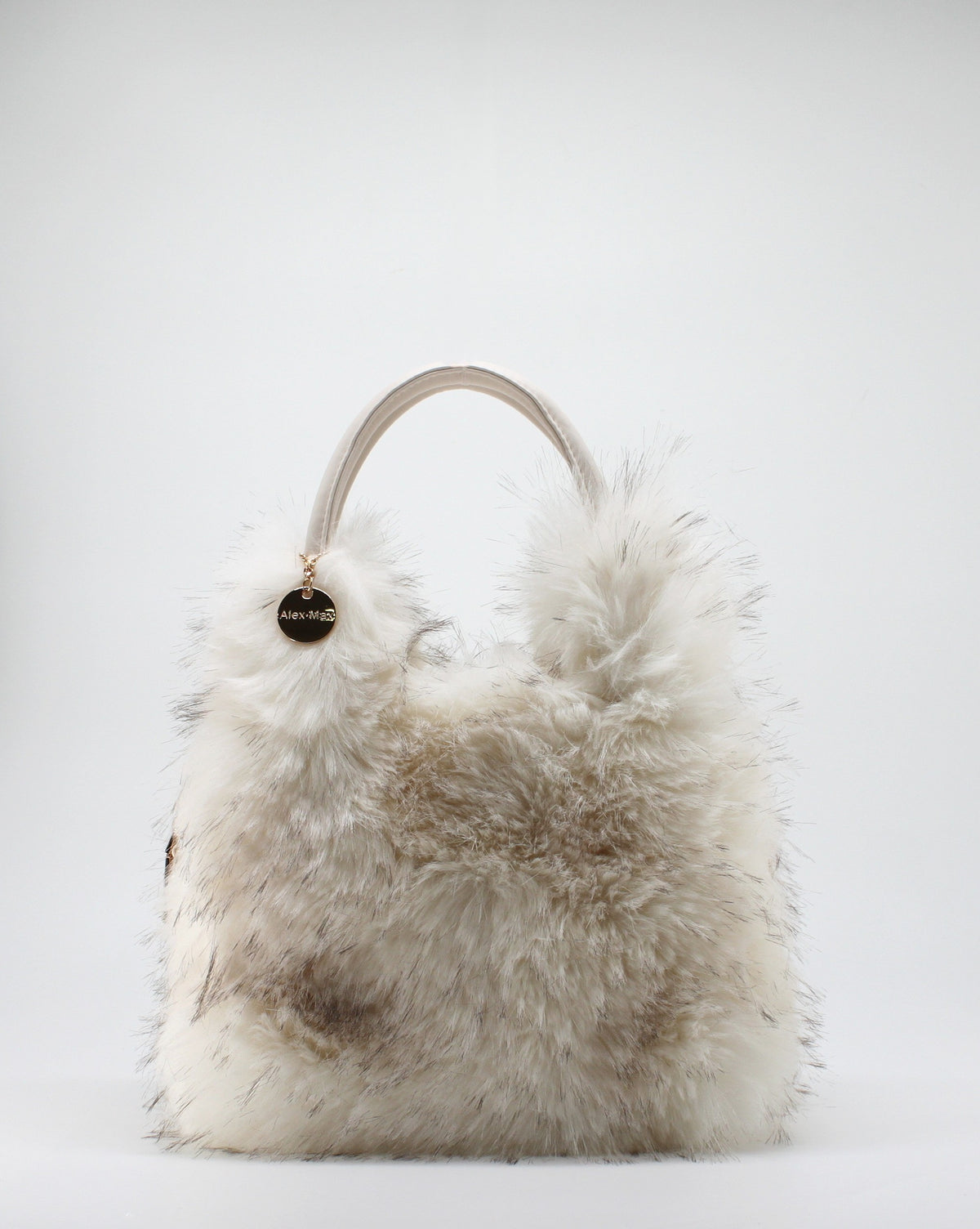 Borsa a Mano in Ecofur  Alex Max - Bianco