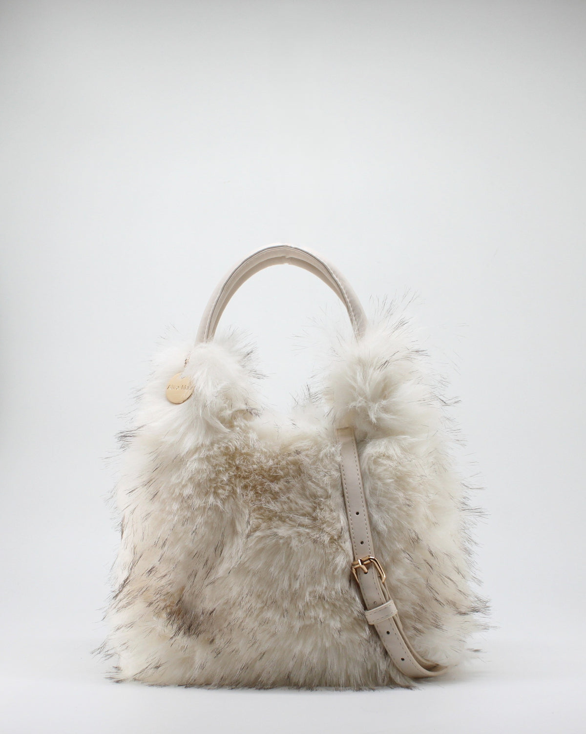 Borsa a Mano in Ecofur  Alex Max - Bianco