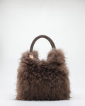 Borsa a Mano in Ecofur  Alex Max - Marrone Chiaro