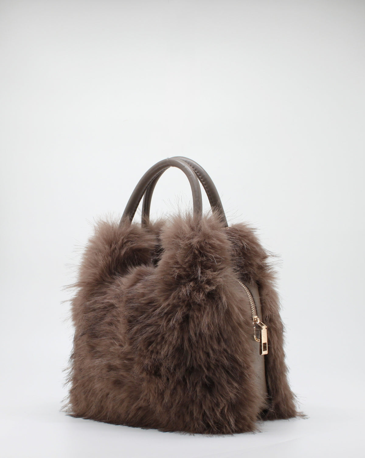 Borsa a Mano in Ecofur  Alex Max - Marrone Chiaro