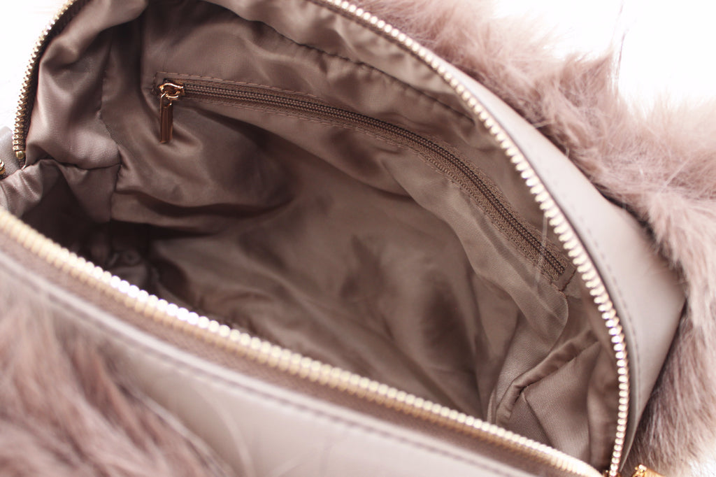 Borsa a Mano in Ecofur  Alex Max - Marrone Chiaro
