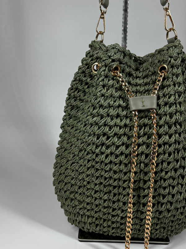 Secchiello in Texture intrecciata - Verde