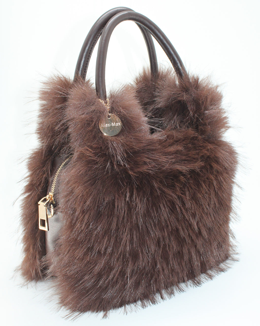 Borsa a Mano   in Ecofur  Alex Max - Marrone