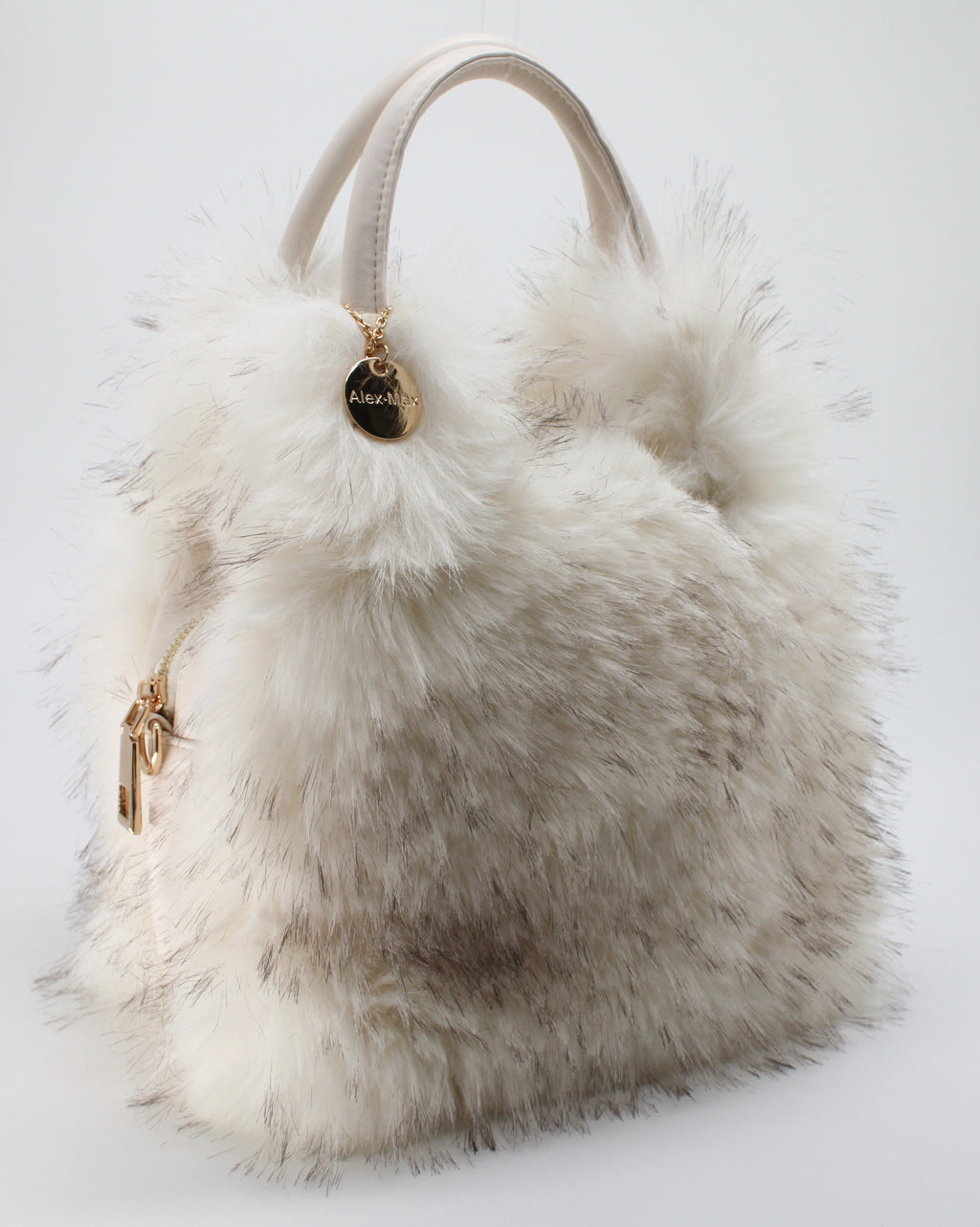 Borsa a Mano in Ecofur  Alex Max - Bianco