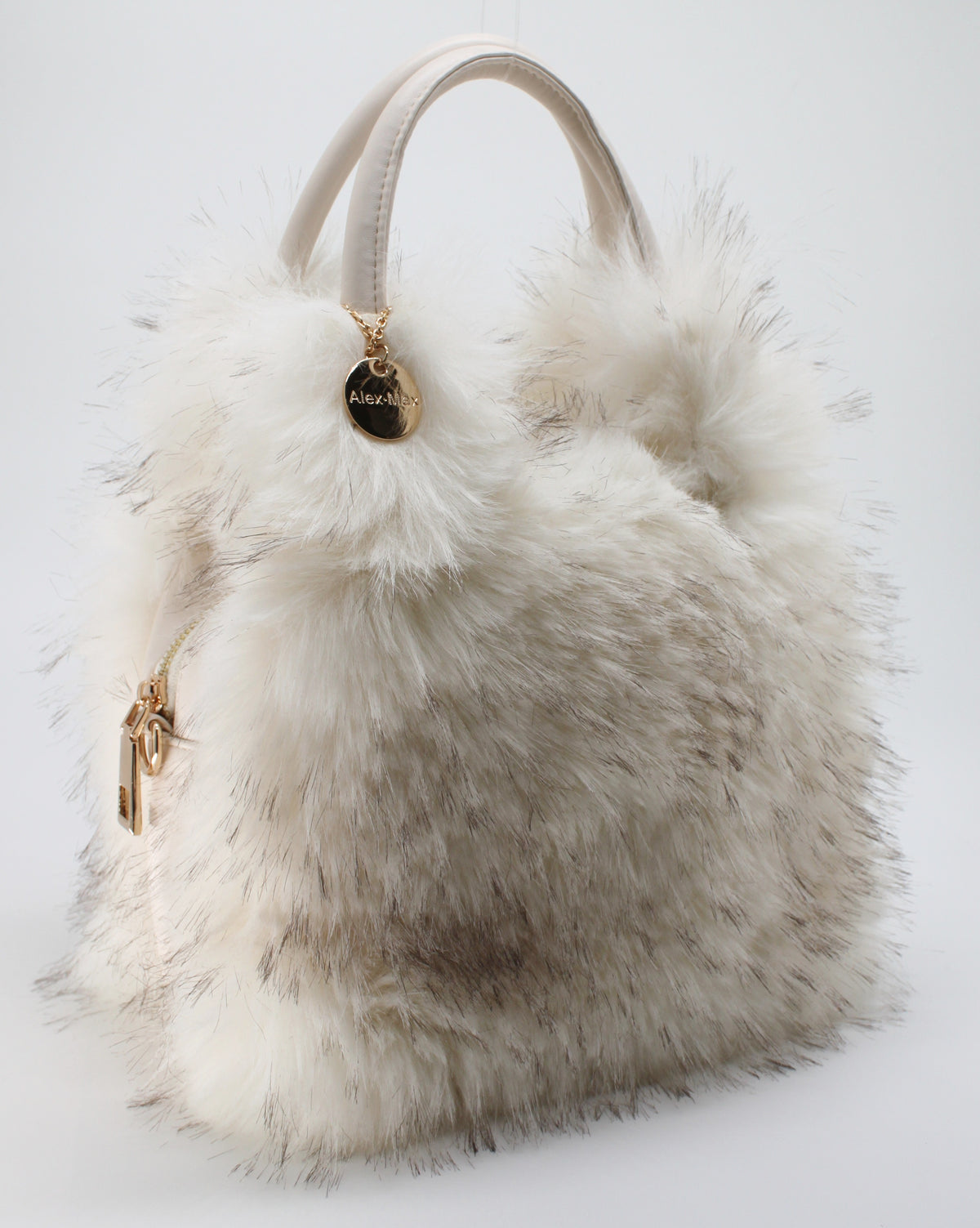 Borsa a Mano in Ecofur  Alex Max - Bianco