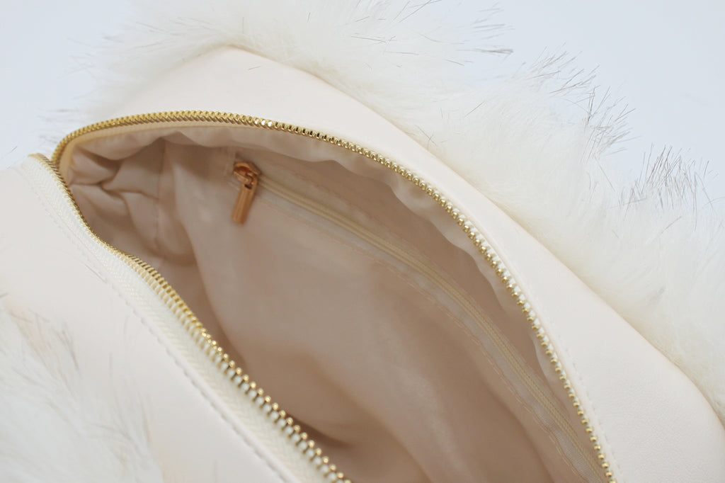 Borsa a Mano in Ecofur  Alex Max - Bianco