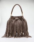 Borsa a Secchiello con Frange Alex Max - Grigio