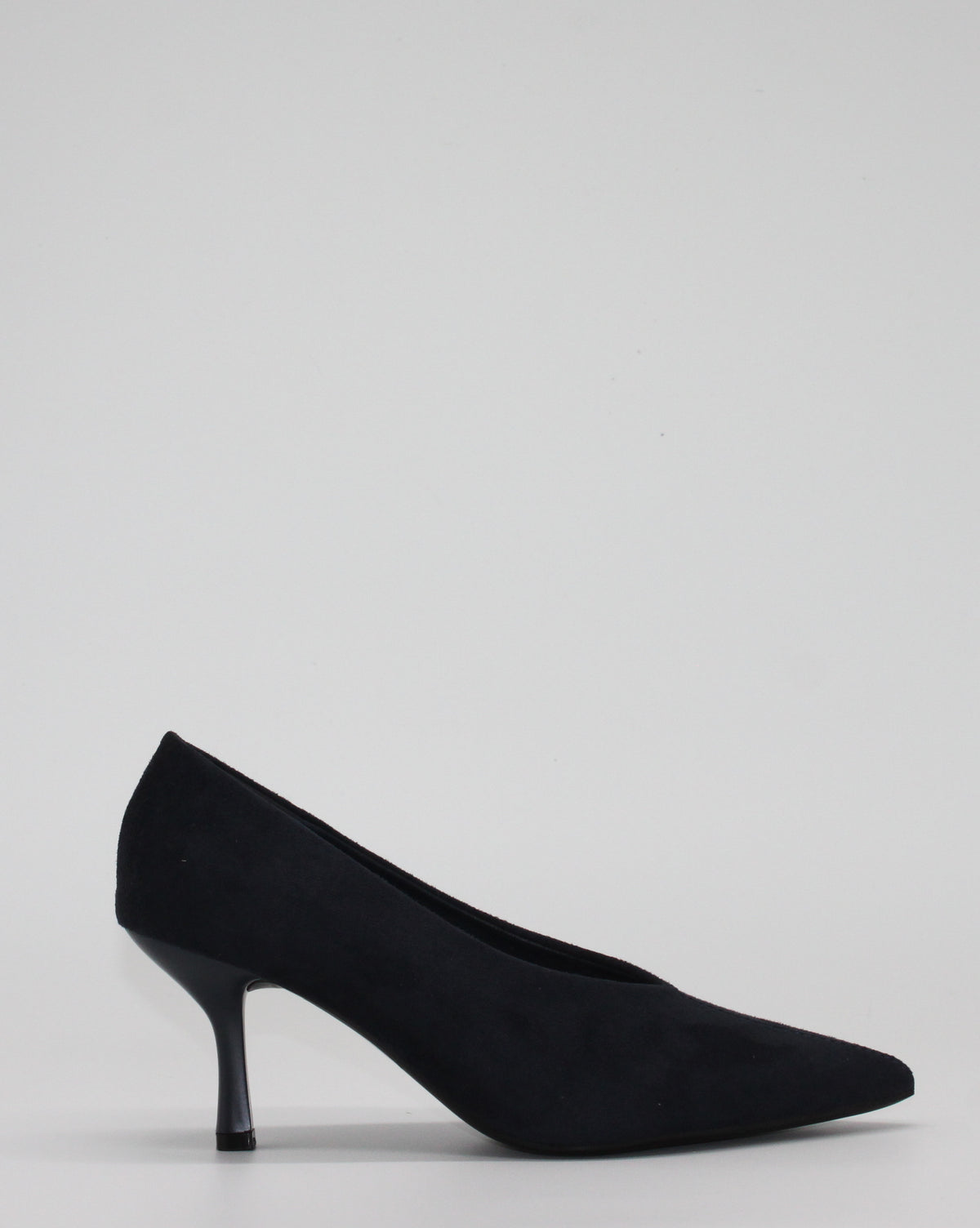 Décolleté Eleganti in Pelle Effetto Scamosciato - Blu Notte