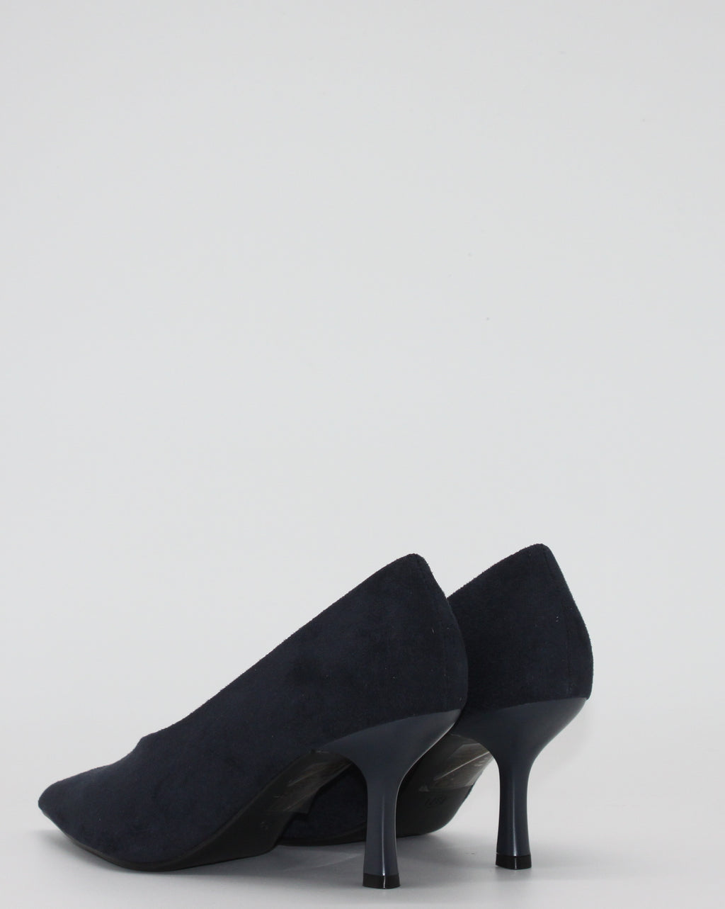 Décolleté Eleganti in Pelle Effetto Scamosciato - Blu Notte