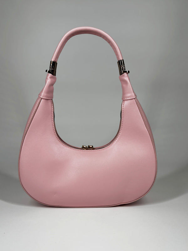 Borsa Hobo a Mezzaluna - Rosa Pastello