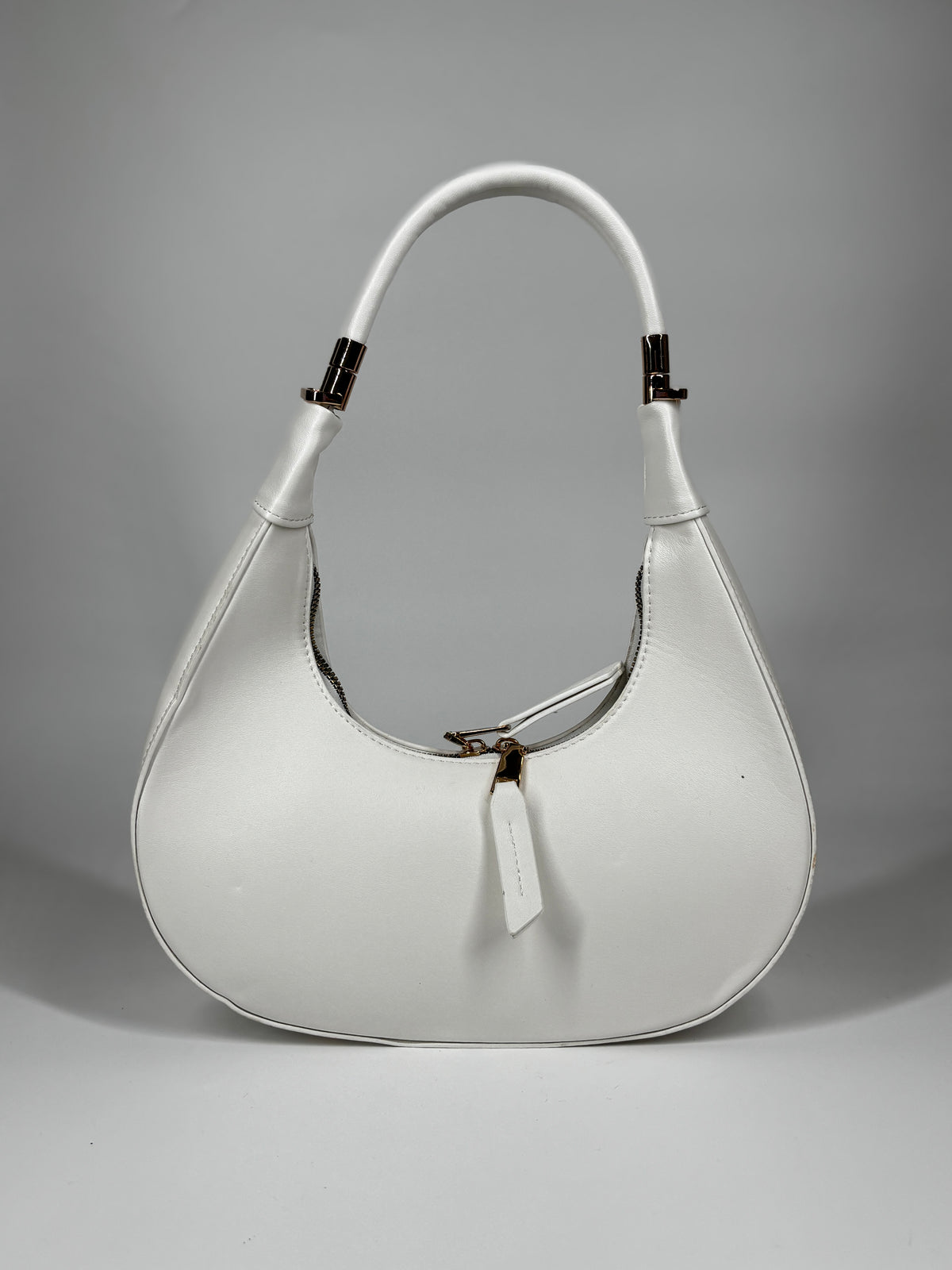 Borsa Hobo a Mezzaluna - Bianco