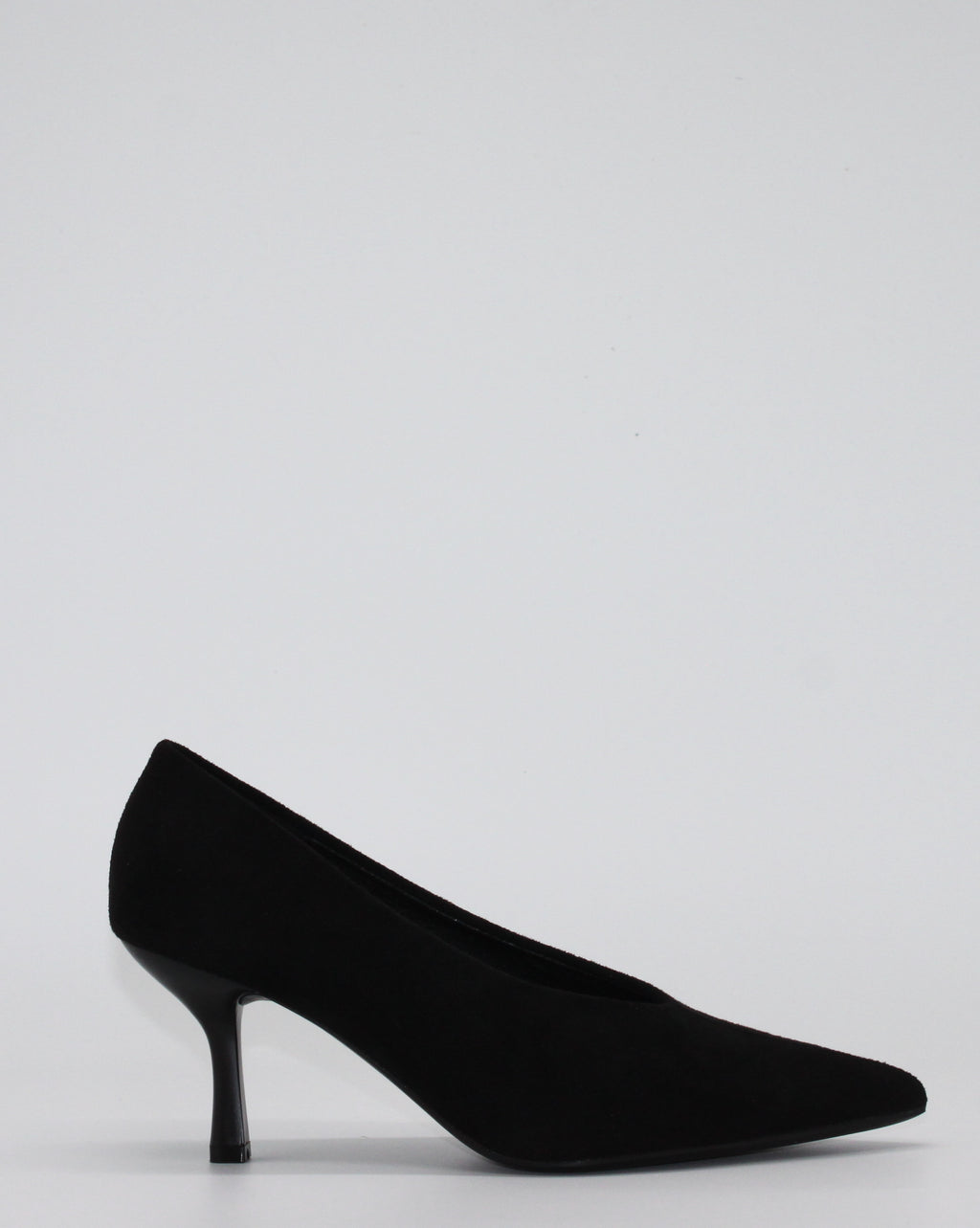 Décolleté Eleganti in Pelle Effetto Scamosciato - Nero