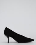 Décolleté Eleganti in Pelle Effetto Scamosciato - Nero