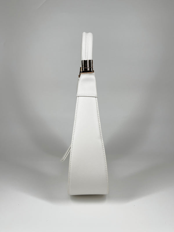 Borsa Hobo a Mezzaluna - Bianco