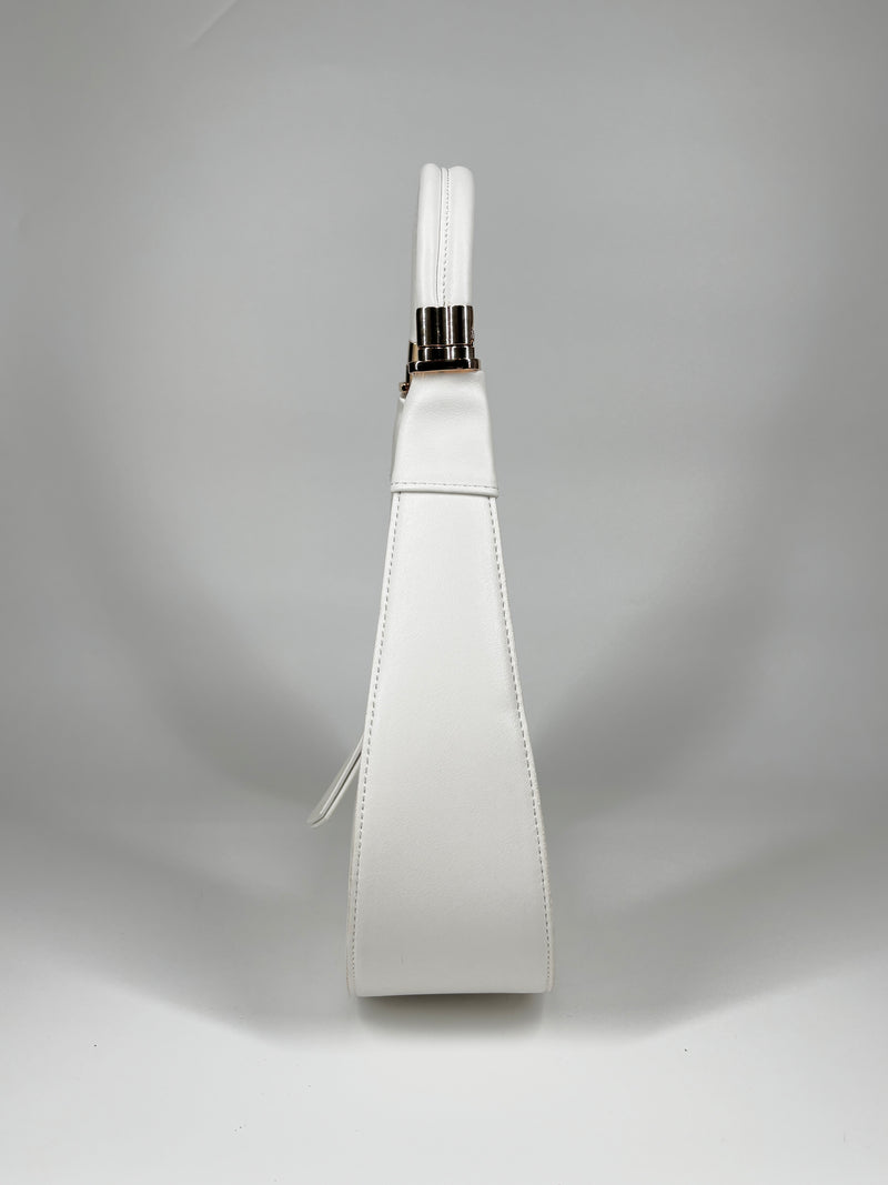 Borsa Hobo a Mezzaluna - Bianco