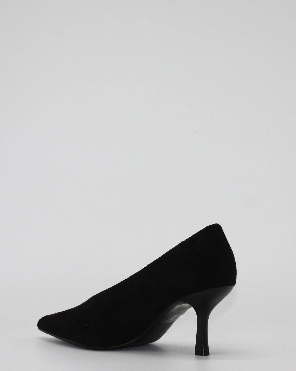 Décolleté Eleganti in Pelle Effetto Scamosciato - Nero