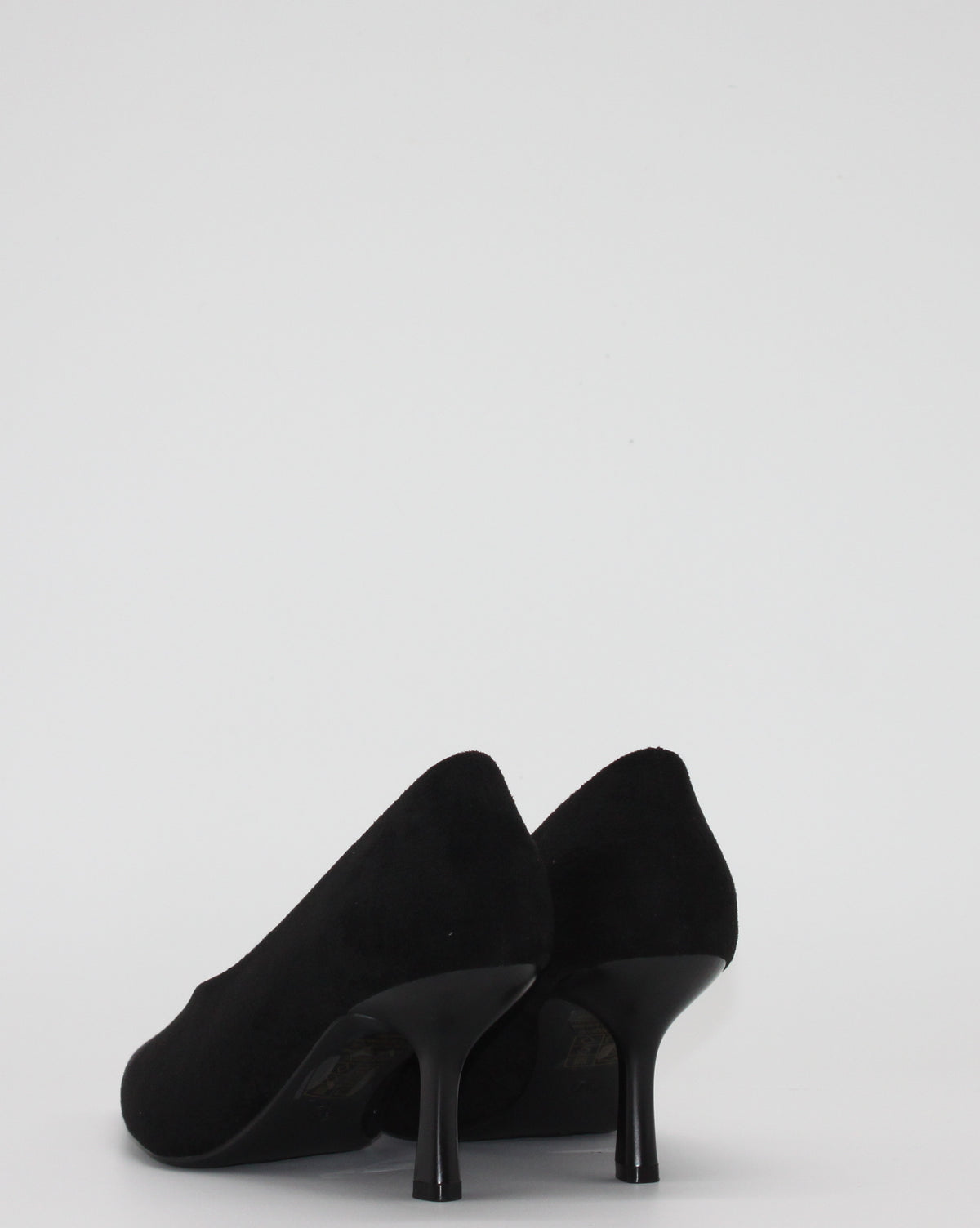 Décolleté Eleganti in Pelle Effetto Scamosciato - Nero