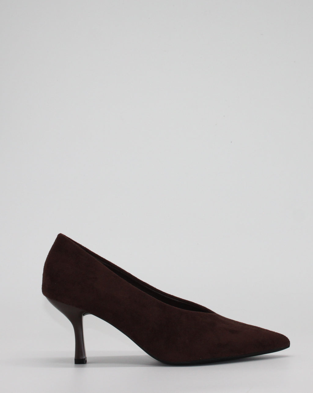 Décolleté Eleganti in Pelle Effetto Scamosciato - Marrone