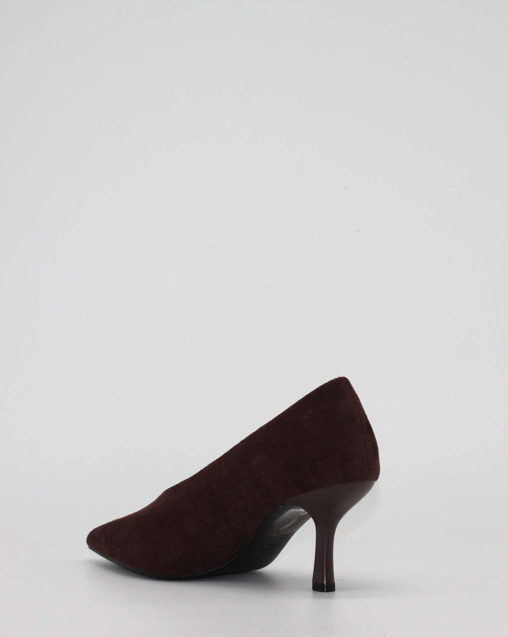 Décolleté Eleganti in Pelle Effetto Scamosciato - Marrone