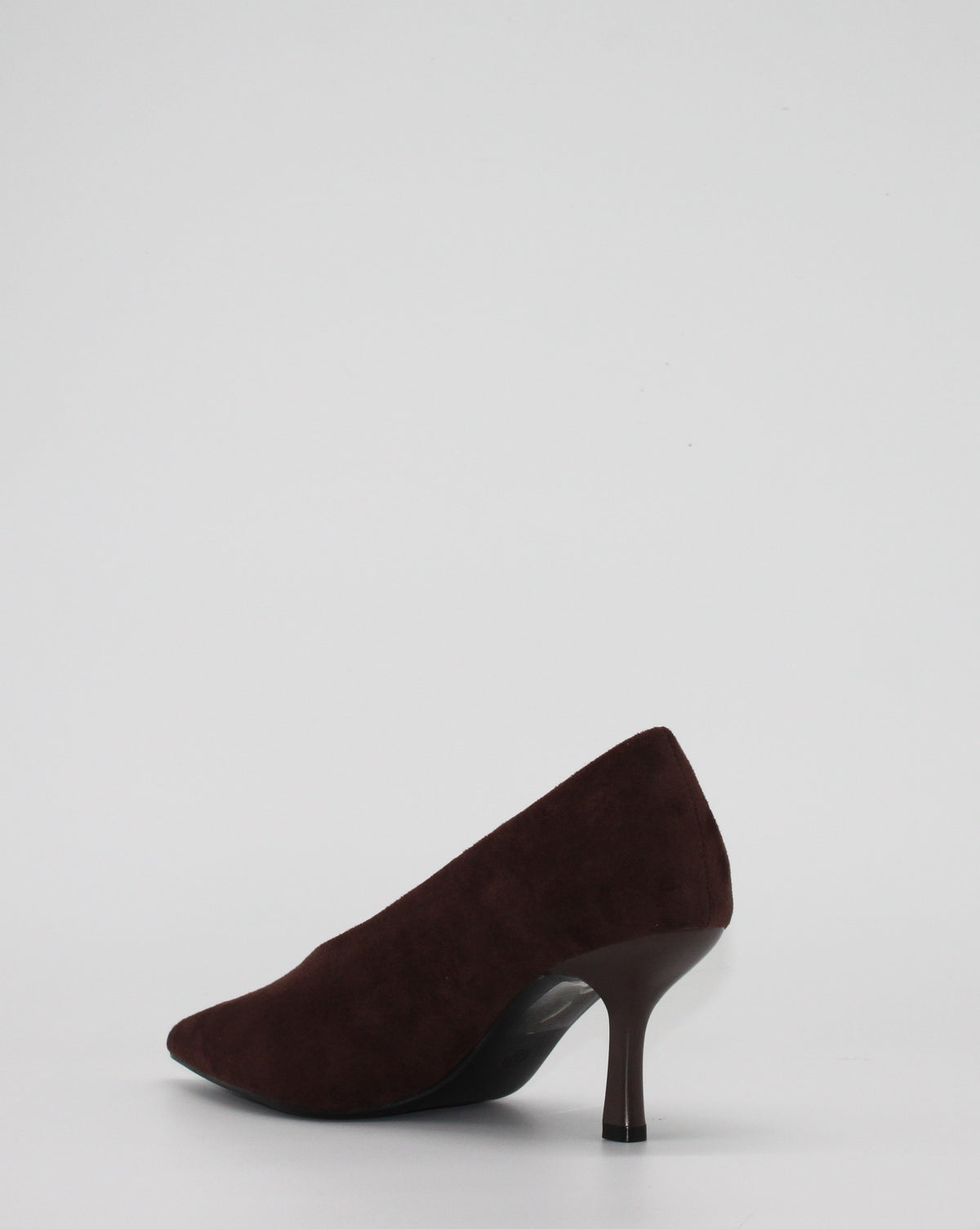 Décolleté Eleganti in Pelle Effetto Scamosciato - Marrone