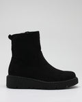 Stivaletto in Camoscio con Suola Comfort - Nero