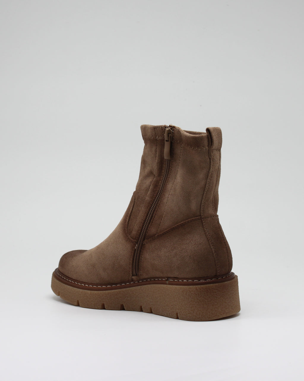 Stivaletto in Camoscio con Suola Comfort - Beige