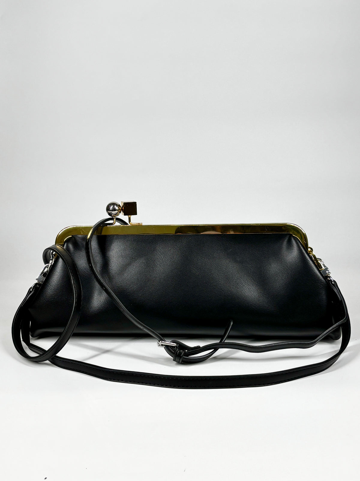 Clutch in ecopelle - Nero