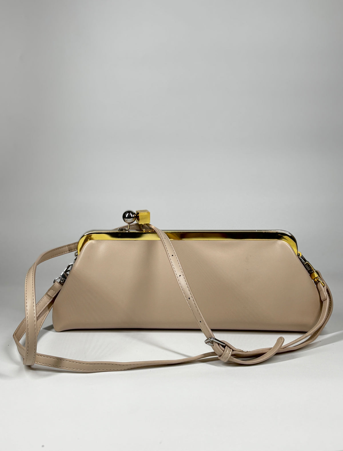 Clutch in ecopelle - Beige
